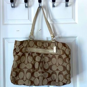 Brown Coach Logo Bag